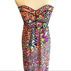 Alice & Trixie Maxi Dress, Strapless, 100% Silk, Sweatheart Neckline, XS